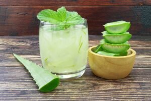 aloe vera for drinking on wood table royalty free image 1657023255