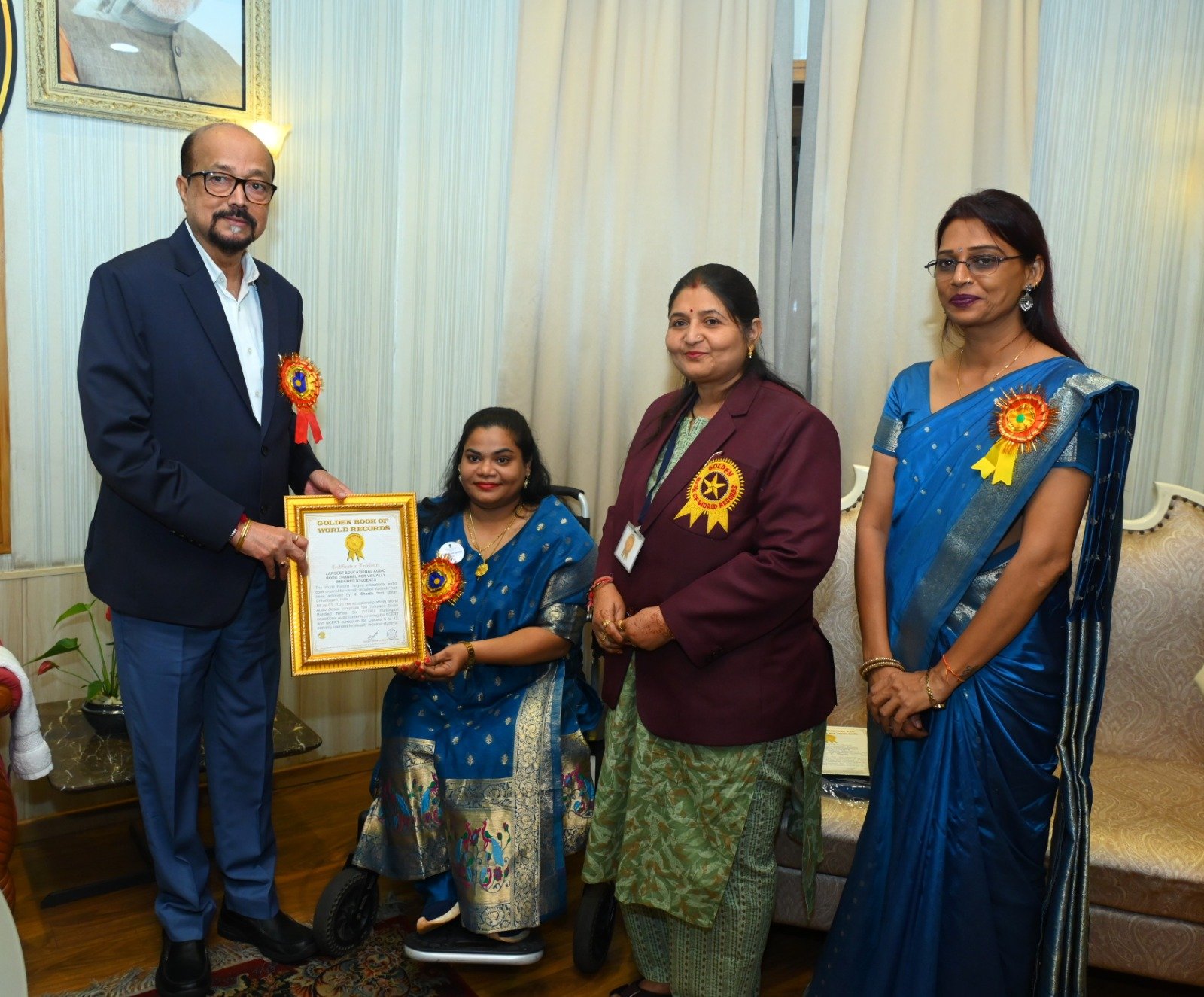दृष्टिबाधित विद्यार्थियों के लिए छत्तीसगढ़ की ऑडियो बुक पहल को विश्व रिकॉर्ड