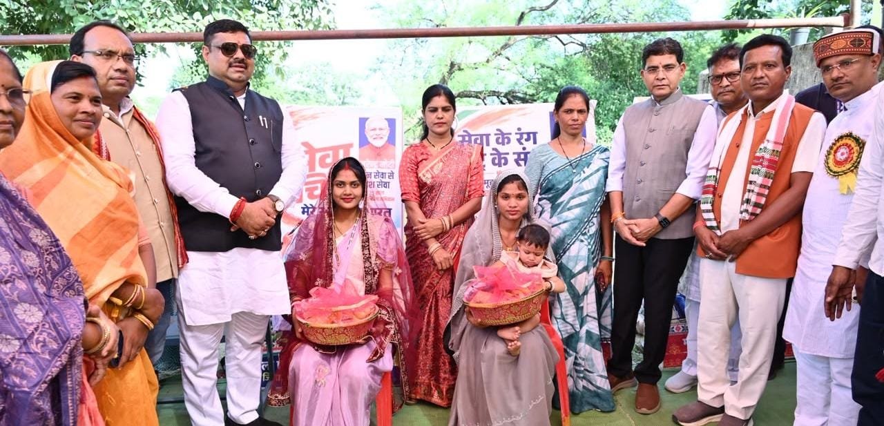 सारंगढ़ में आंगन मिलन समारोह, मंत्रियों ने गर्भवती माताओं की कराई गोदभराई