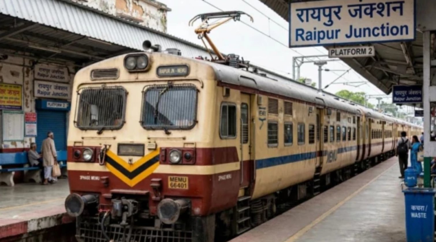रेल मंत्रालय ने रायपुर-कुरूद के बीच दो मेमू ट्रेनें चलाने की करी अधिकृत घोषणा